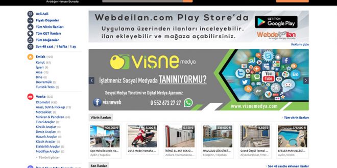 Webdeilan.com - Ücretsiz İlan Sitesi